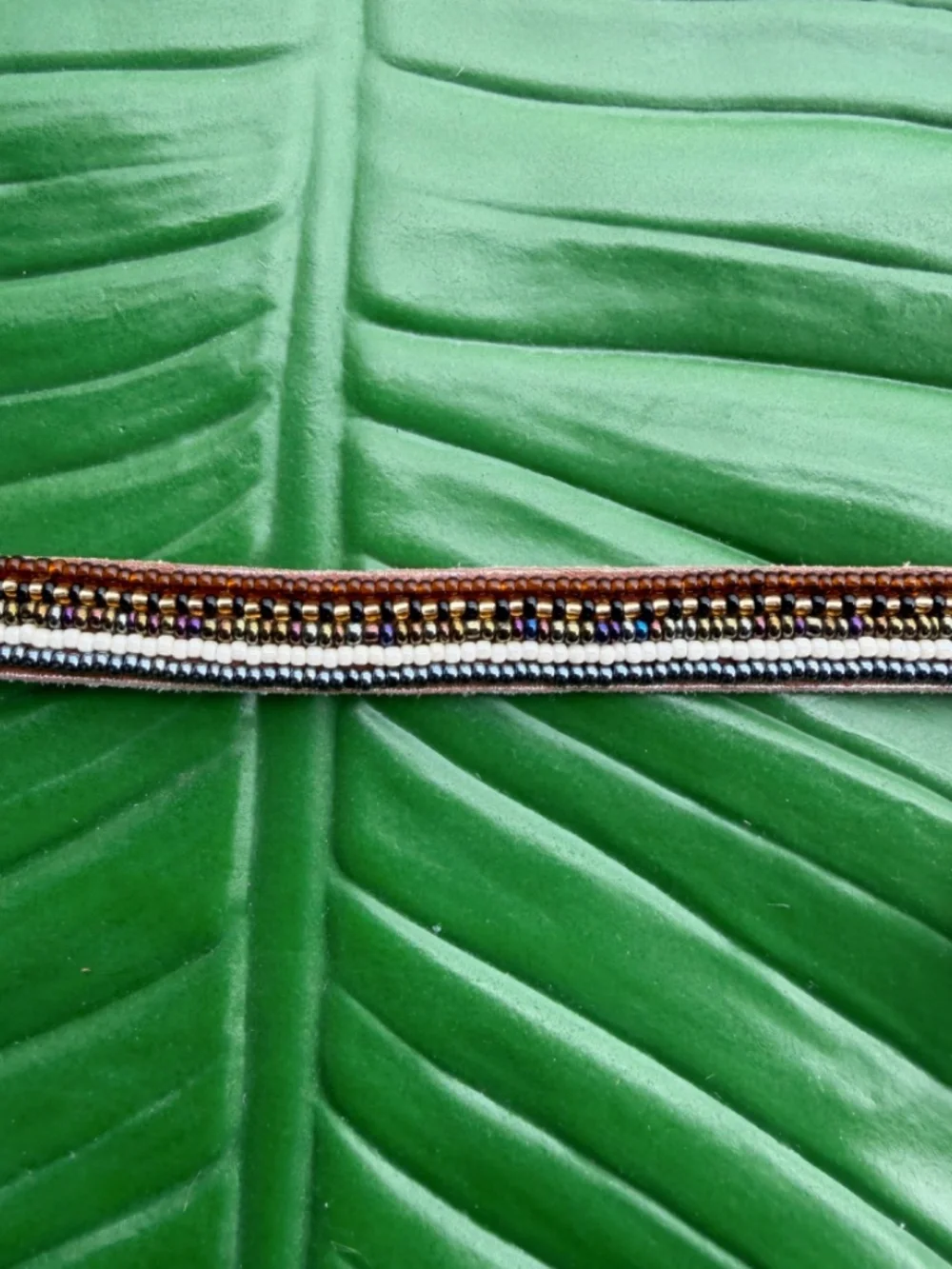 Swahili Coast Design Narrow Beaded Cuff